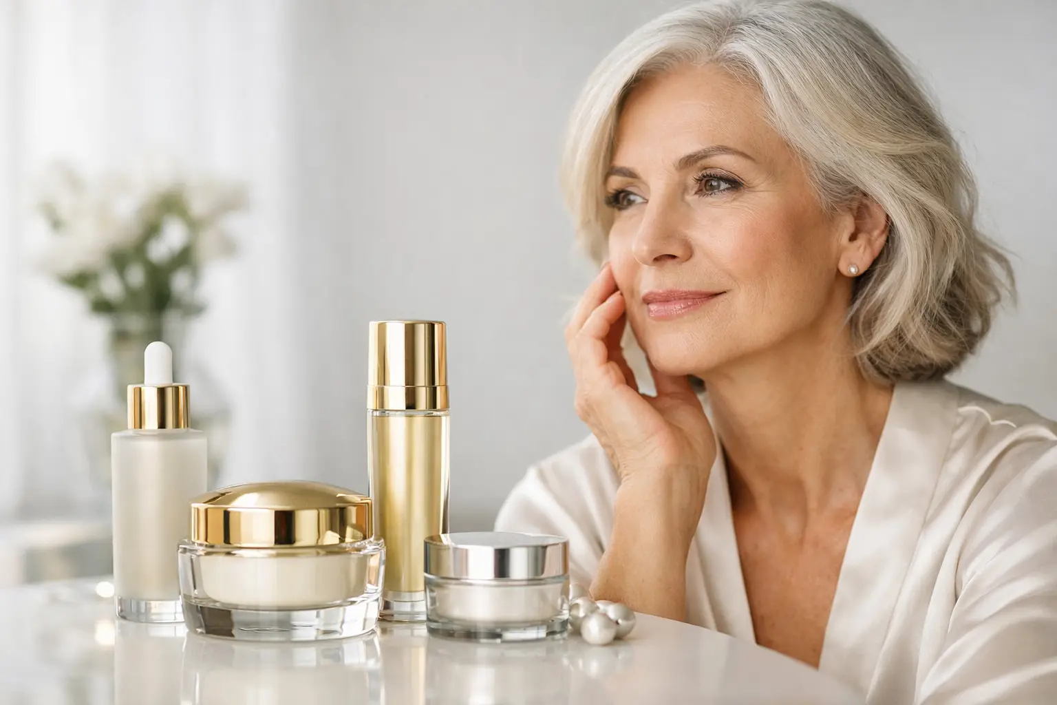Cosmetici di lusso per pelli mature: cosa conta